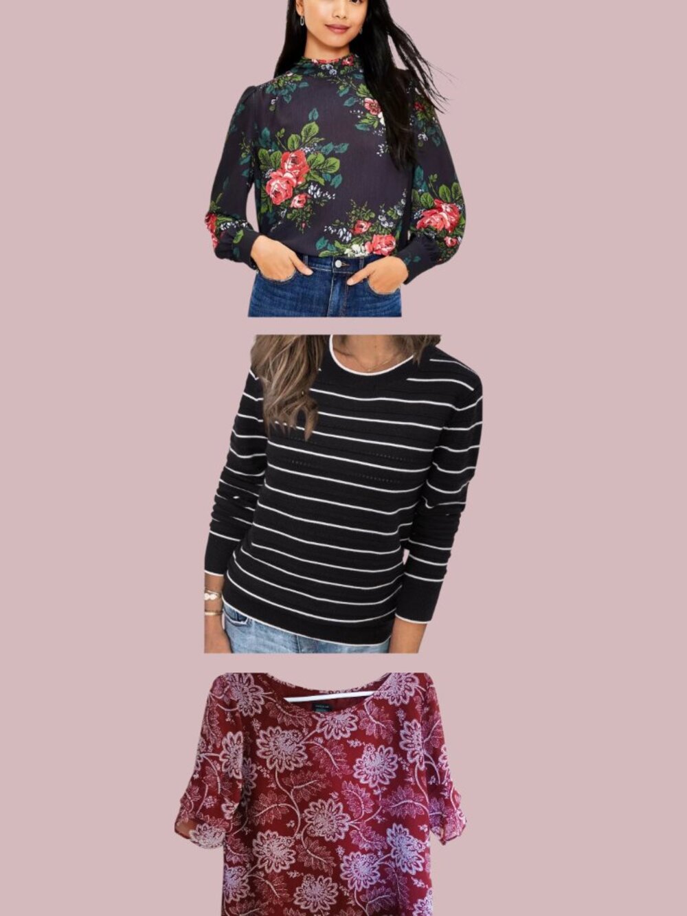 Tops bundle. Size S bundle. Blouse bundle. Sweater and two blouses.